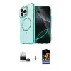ieg™ iPhone 14 Pro Max Kılıf Kıvılcım Form Prime - Siyah Buffer Hayalet Cam Ekran Koruyucu + Bilvis Titan Kamera Lens - GD