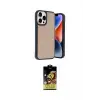ieg™ iPhone 14 Pro Max Kılıf Kıvılcım Işık Serisi - Siyah Buffer Cam Ekran Koruyucu