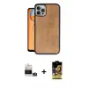 ieg™ iPhone 14 Pro Max Kılıf Kıvılcım Işık Serisi - Siyah Buffer Cam Ekran Koruyucu + Bilvis Titan Kamera Lens - GS