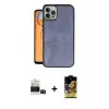 ieg™ iPhone 14 Pro Max Kılıf Kıvılcım Işık Serisi - Siyah Buffer Cam Ekran Koruyucu + Bilvis Titan Kamera Lens - SH