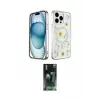 ieg™ iPhone 14 Pro Max Kılıf Kozmos Doku - Şeffaf 360 Full Body Arka Koruyucu
