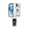 ieg™ iPhone 14 Pro Max Kılıf Kozmos Doku - Şeffaf 360 Full Body Arka Koruyucu