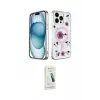 ieg™ iPhone 14 Pro Max Kılıf Kozmos Doku - Şeffaf Pasifik Cam Ekran Koruyucu