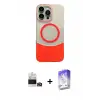ieg™ iPhone 14 Pro Max Kılıf Kozmos Form Özel Seri - Siyah Bilvis 5in1 3D Magic Cam Ekran Koruyucu + Bilvis Titan Kamera Lens - GD