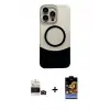 ieg™ iPhone 14 Pro Max Kılıf Kozmos Form Özel Seri - Siyah Buffer Hayalet Cam Ekran Koruyucu + Bilvis Titan Kamera Lens - SH