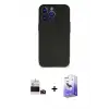 ieg™ iPhone 14 Pro Max Kılıf Kozmos Yansıma Özel Seri - Siyah Bilvis 5in1 5D Magic Hayalet Cam Ekran Koruyucu + Bilvis Titan Kamera Lens - DNMR