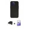 ieg™ iPhone 14 Pro Max Kılıf Kozmos Yansıma Özel Seri - Siyah Bilvis 5in1 5D Magic Hayalet Cam Ekran Koruyucu + Raze Metal Kamera Lens - GD