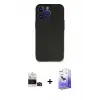 ieg™ iPhone 14 Pro Max Kılıf Kozmos Yansıma Özel Seri - Siyah Bilvis 5in1 5D Magic Hayalet Cam Ekran Koruyucu + Bilvis Titan Kamera Lens - SH