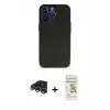ieg™ iPhone 14 Pro Max Kılıf Kozmos Yansıma Özel Seri - Siyah Mat Seramik Nano Ekran Koruyucu + Raze Metal Kamera Lens - GS