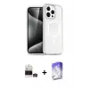 ieg™ iPhone 14 Pro Max Kılıf Nova Asil Prime - Siyah Bilvis 5in1 3D Magic Cam Ekran Koruyucu + Bilvis Titan Kamera Lens - GS