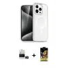 ieg™ iPhone 14 Pro Max Kılıf Nova Asil Prime - Siyah Buffer Cam Ekran Koruyucu + Bilvis Titan Kamera Lens - GD