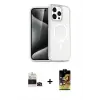 ieg™ iPhone 14 Pro Max Kılıf Nova Asil Prime - Siyah Buffer Cam Ekran Koruyucu + Bilvis Titan Kamera Lens - SH
