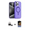 ieg™ iPhone 14 Pro Max Kılıf Nova Asil Prime - Siyah Buffer Hayalet Cam Ekran Koruyucu + Bilvis Titan Kamera Lens - SH