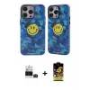 ieg™ iPhone 14 Pro Max Kılıf Nova Doku Koleksiyonu - Siyah Buffer Cam Ekran Koruyucu + Bilvis Titan Kamera Lens - DNMR