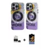 ieg™ iPhone 14 Pro Max Kılıf Nova Doku Koleksiyonu - Siyah Buffer Hayalet Cam Ekran Koruyucu + Bilvis Titan Kamera Lens - SH