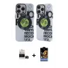 ieg™ iPhone 14 Pro Max Kılıf Nova Doku Koleksiyonu - Siyah Buffer Hayalet Cam Ekran Koruyucu + Bilvis Titan Kamera Lens - SH