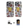 ieg™ iPhone 14 Pro Max Kılıf Nova Doku Koleksiyonu - Siyah Buffer Hayalet Cam Ekran Koruyucu + Bilvis Titan Kamera Lens - GS