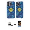ieg™ iPhone 14 Pro Max Kılıf Nova Doku Koleksiyonu - Siyah Buffer Hayalet Cam Ekran Koruyucu + Bilvis Titan Kamera Lens - GS