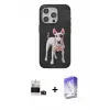 ieg™ iPhone 14 Pro Max Kılıf Nova Form Koleksiyonu - Siyah Bilvis 5in1 3D Magic Cam Ekran Koruyucu + Bilvis Titan Kamera Lens - DNMR