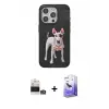 ieg™ iPhone 14 Pro Max Kılıf Nova Form Koleksiyonu - Siyah Bilvis 5in1 5D Magic Hayalet Cam Ekran Koruyucu + Bilvis Titan Kamera Lens - GS