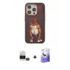 ieg™ iPhone 14 Pro Max Kılıf Nova Form Koleksiyonu - Siyah Bilvis 5in1 5D Magic Hayalet Cam Ekran Koruyucu + Bilvis Titan Kamera Lens - GS