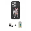 ieg™ iPhone 14 Pro Max Kılıf Nova Form Koleksiyonu - Siyah Polymer Nano Ekran Koruyucu + Bilvis Titan Kamera Lens - DNMR