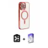 ieg™ iPhone 14 Pro Max Kılıf Nova Işık Özel Seri - Siyah Bilvis 5in1 3D Magic Cam Ekran Koruyucu + PVD Metal Kamera Lens - TU