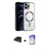 ieg™ iPhone 14 Pro Max Kılıf Nova Işık Özel Seri - Siyah Bilvis 5in1 3D Magic Cam Ekran Koruyucu + Raze Metal Kamera Lens - GD