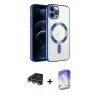 ieg™ iPhone 14 Pro Max Kılıf Nova Işık Özel Seri - Siyah Bilvis 5in1 3D Magic Cam Ekran Koruyucu + Raze Metal Kamera Lens - GD