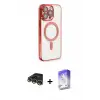 ieg™ iPhone 14 Pro Max Kılıf Nova Işık Özel Seri - Siyah Bilvis 5in1 3D Magic Cam Ekran Koruyucu + Raze Metal Kamera Lens - GD