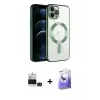 ieg™ iPhone 14 Pro Max Kılıf Nova Işık Özel Seri - Siyah Bilvis 5in1 5D Magic Hayalet Cam Ekran Koruyucu + Bilvis Titan Kamera Lens - DNMR