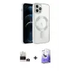 ieg™ iPhone 14 Pro Max Kılıf Nova Işık Özel Seri - Siyah Bilvis 5in1 5D Magic Hayalet Cam Ekran Koruyucu + Bilvis Titan Kamera Lens - GD