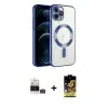 ieg™ iPhone 14 Pro Max Kılıf Nova Işık Özel Seri - Siyah Buffer Cam Ekran Koruyucu + Bilvis Titan Kamera Lens - GS