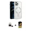 ieg™ iPhone 14 Pro Max Kılıf Nova Işık Özel Seri - Siyah Buffer Cam Ekran Koruyucu + Bilvis Titan Kamera Lens - GS