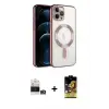 ieg™ iPhone 14 Pro Max Kılıf Nova Işık Özel Seri - Siyah Buffer Cam Ekran Koruyucu + Bilvis Titan Kamera Lens - GS