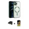 ieg™ iPhone 14 Pro Max Kılıf Nova Işık Özel Seri - Siyah Buffer Cam Ekran Koruyucu + Raze Metal Kamera Lens - GD