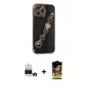ieg™ iPhone 14 Pro Max Kılıf Nova Işık Prime - Siyah Buffer Cam Ekran Koruyucu + Bilvis Titan Kamera Lens - GD
