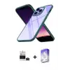 ieg™ iPhone 14 Pro Max Kılıf Nova Işık Serisi - Siyah Bilvis 5in1 3D Magic Cam Ekran Koruyucu + Bilvis Titan Kamera Lens - DNMR