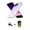 ieg™ iPhone 14 Pro Max Kılıf Nova Işık Serisi - Siyah Buffer Cam Ekran Koruyucu + Bilvis Titan Kamera Lens - SH