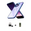 ieg™ iPhone 14 Pro Max Kılıf Nova Işık Serisi - Siyah Joko Magic 5D Hayalet Cam + Bilvis Titan Kamera Lens - SH