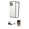 ieg™ iPhone 14 Pro Max Kılıf Pusula Asil Koleksiyonu - Siyah Buffer Cam Ekran Koruyucu + Bilvis Titan Kamera Lens - SH
