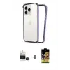 ieg™ iPhone 14 Pro Max Kılıf Pusula Asil Koleksiyonu - Siyah Buffer Cam Ekran Koruyucu + Bilvis Titan Kamera Lens - SH