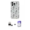 ieg™ iPhone 14 Pro Max Kılıf Pusula Form - Siyah Bilvis 5in1 3D Magic Cam Ekran Koruyucu + Bilvis Titan Kamera Lens - DNMR