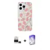 ieg™ iPhone 14 Pro Max Kılıf Pusula Form - Siyah Bilvis 5in1 3D Magic Cam Ekran Koruyucu + Bilvis Titan Kamera Lens - GD