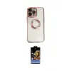 ieg™ iPhone 14 Pro Max Kılıf Pusula Form - Siyah Buffer Hayalet Cam Ekran Koruyucu