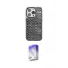 ieg™ iPhone 14 Pro Max Kılıf Siluet Form Serisi - Siyah Bilvis 5in1 3D Magic Cam Ekran Koruyucu