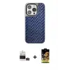 ieg™ iPhone 14 Pro Max Kılıf Siluet Form Serisi - Siyah Buffer Cam Ekran Koruyucu + Bilvis Titan Kamera Lens - GD