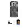 ieg™ iPhone 14 Pro Max Kılıf Siluet Form Serisi - Siyah Buffer Hayalet Cam Ekran Koruyucu + Bilvis Titan Kamera Lens - SH