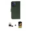 ieg™ iPhone 14 Pro Max Kılıf Siluet Işık Serisi - Siyah Buffer Cam Ekran Koruyucu + Bilvis Titan Kamera Lens - SH