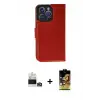 ieg™ iPhone 14 Pro Max Kılıf Siluet Işık Serisi - Siyah Buffer Cam Ekran Koruyucu + Bilvis Titan Kamera Lens - GD